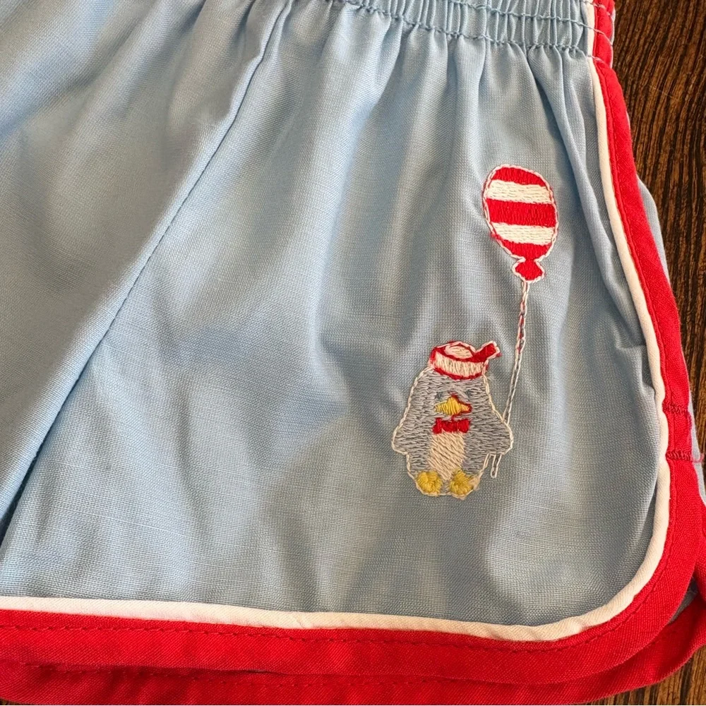 Vintage Carters Shorts 70s 80s Baby Toddler Size 12 Month Retro Lined Athletic